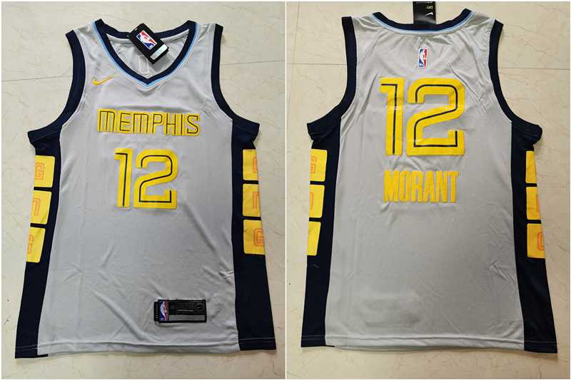 Grizzlies 12 Ja Morant Gray Nike Swingman Jersey,We sell and wholesale Grizzlies 12 Ja Morant Gray Nike Swingman Jersey on line form chian!